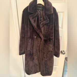 Vero Moda Deep Plum Faux Fur Jacket